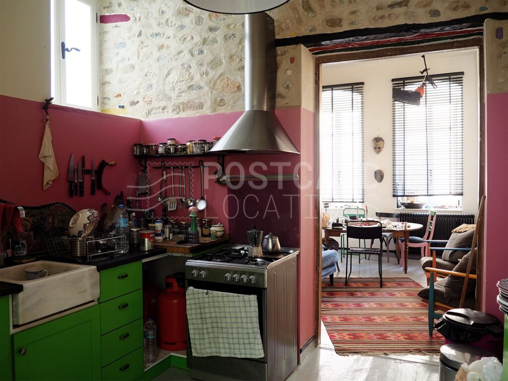 Cheerful Colorful House in Neoclassical Building