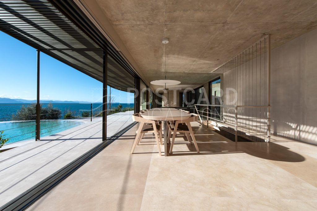 Minimalist geometric concrete house