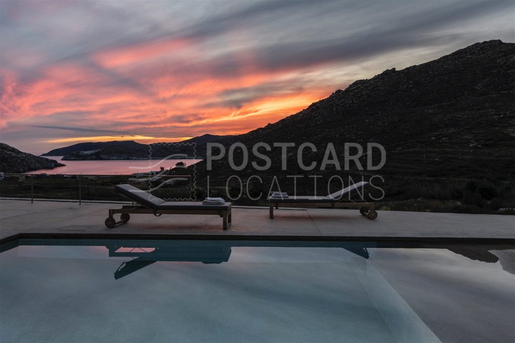 Luxury earthy pool villas overlooking the sea