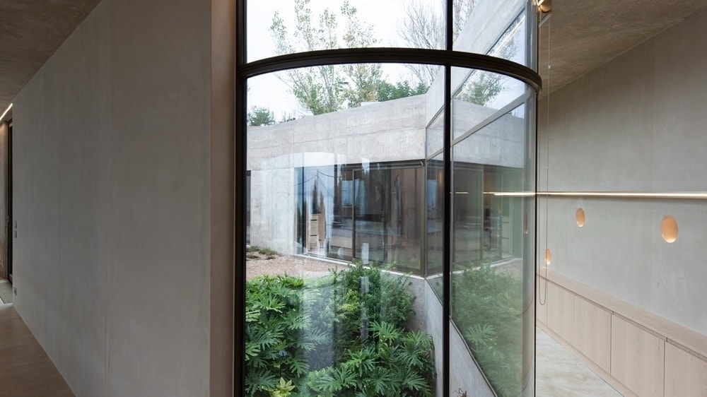 Minimalist geometric concrete house