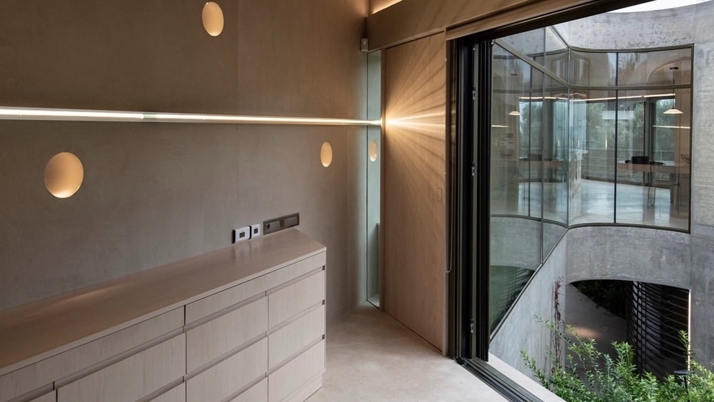 Minimalist geometric concrete house