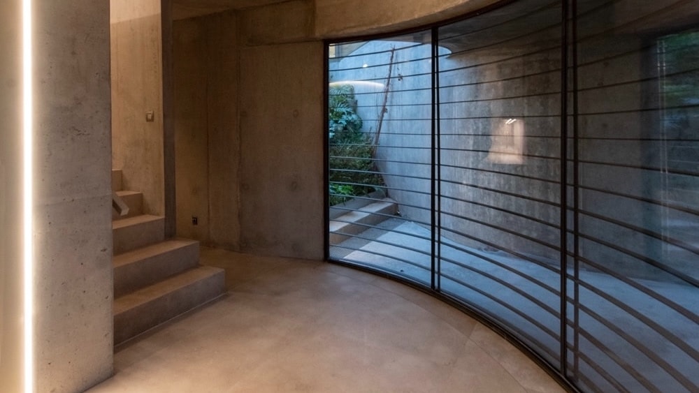 Minimalist geometric concrete house
