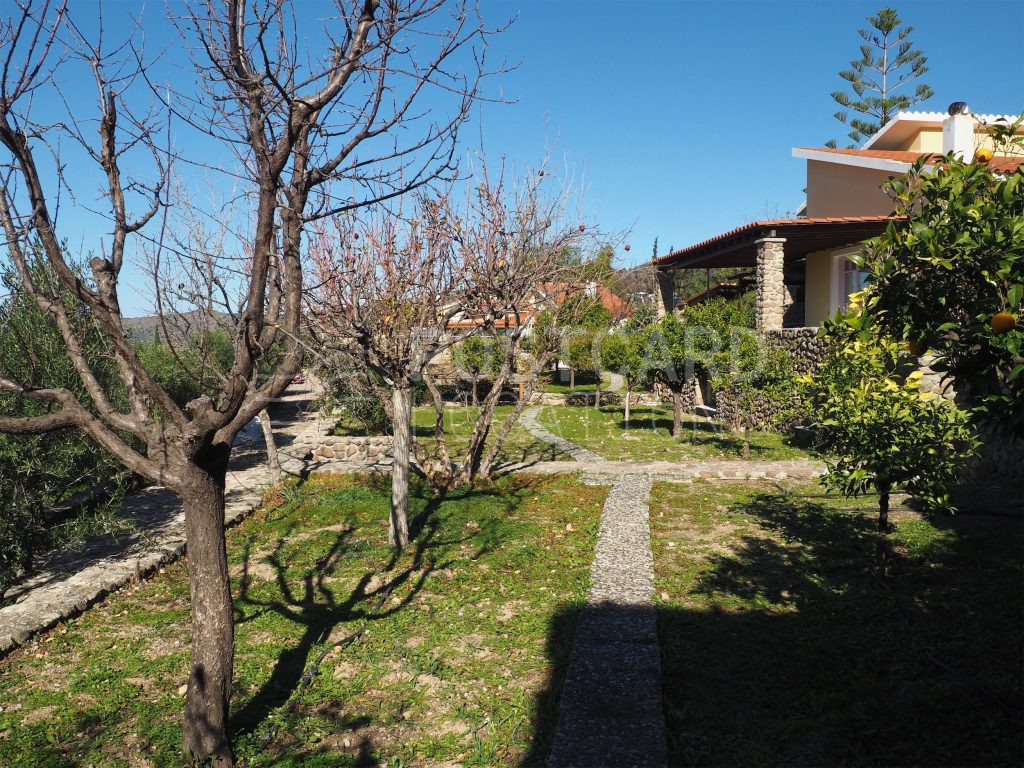 Estate with a rich garden and pool overlooking the sea