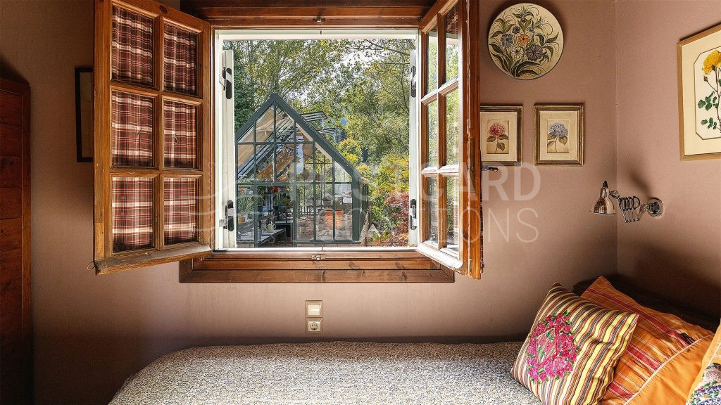 Mountain country house with wooden deck