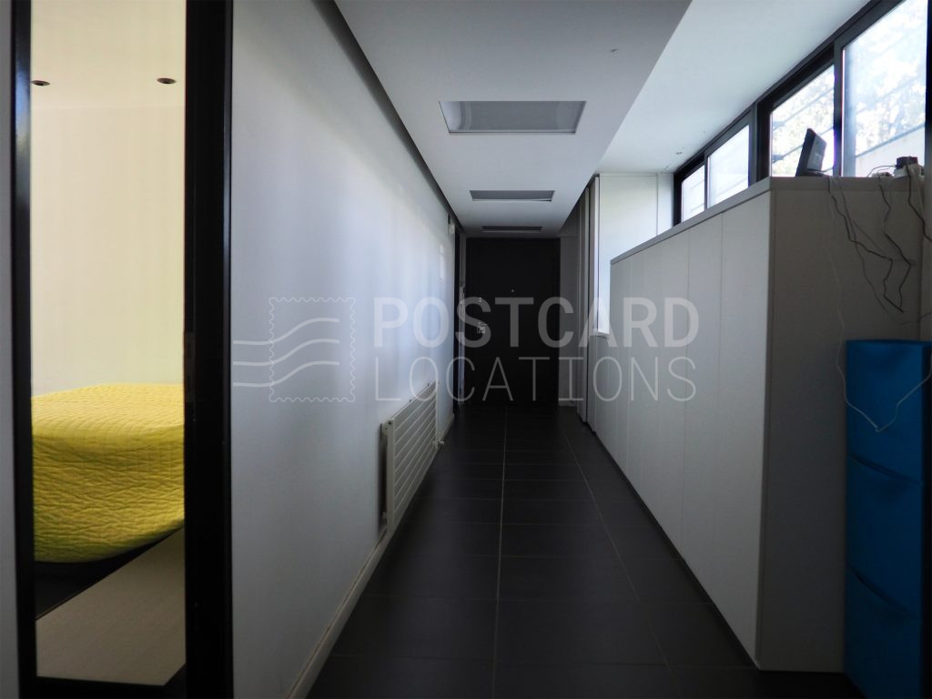 Modernist villa with brutalist elements