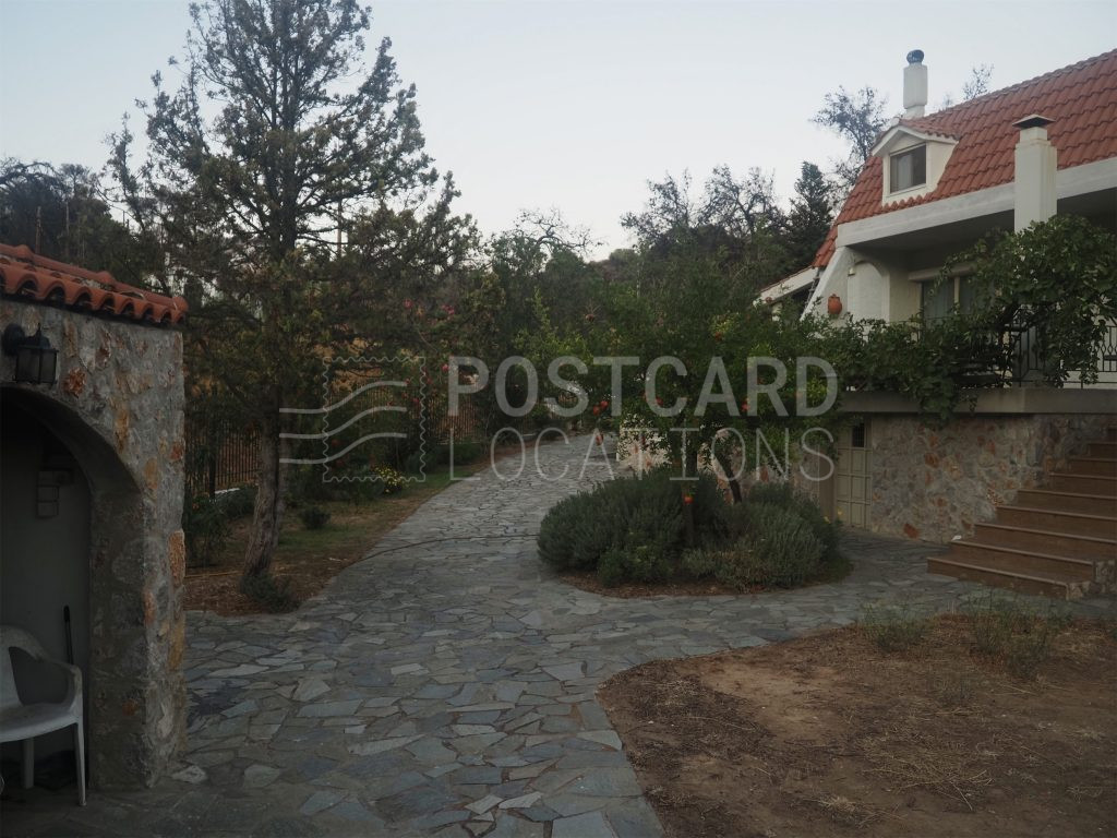 Traditional stone house with large garden